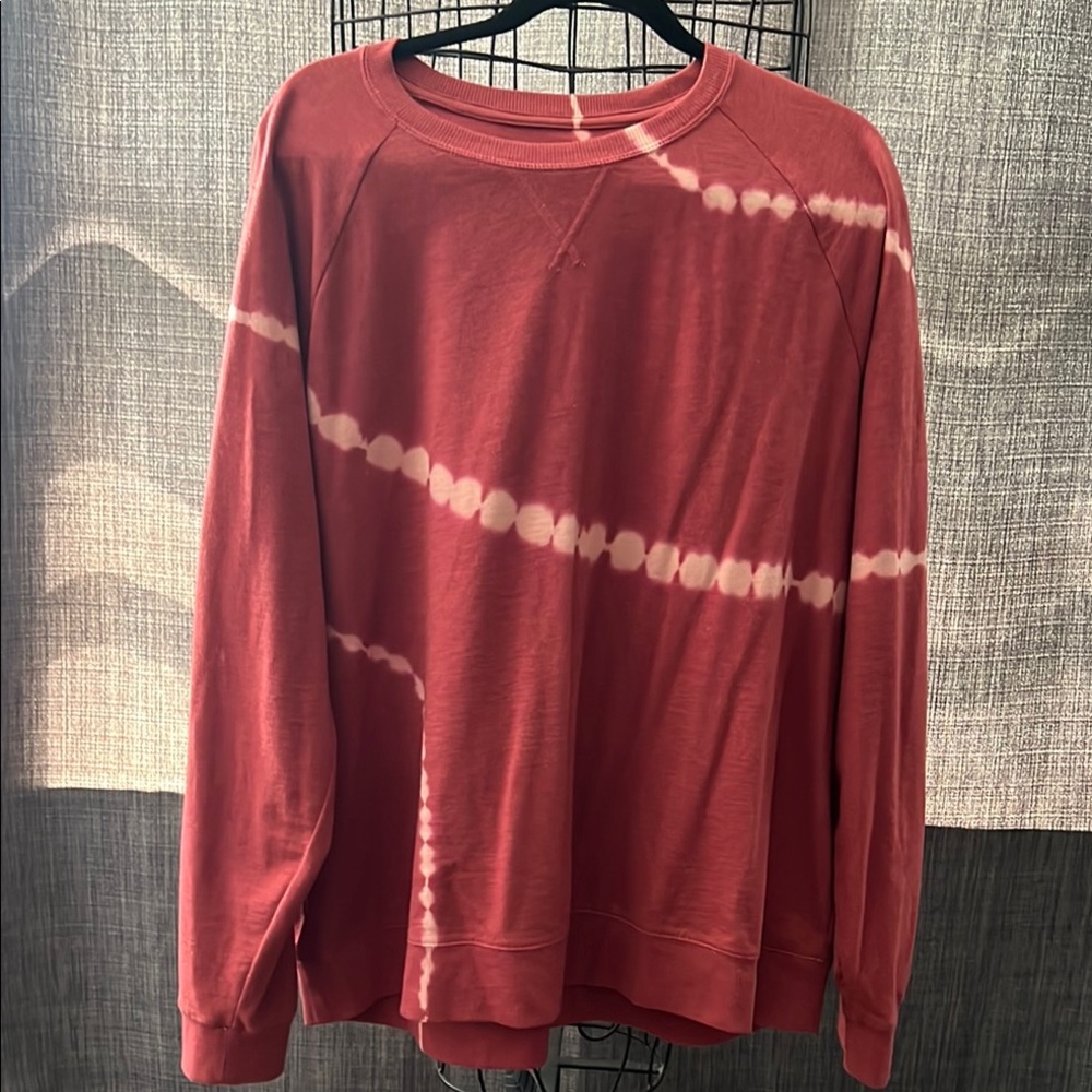 Red Tie-Dye Sweatshirt